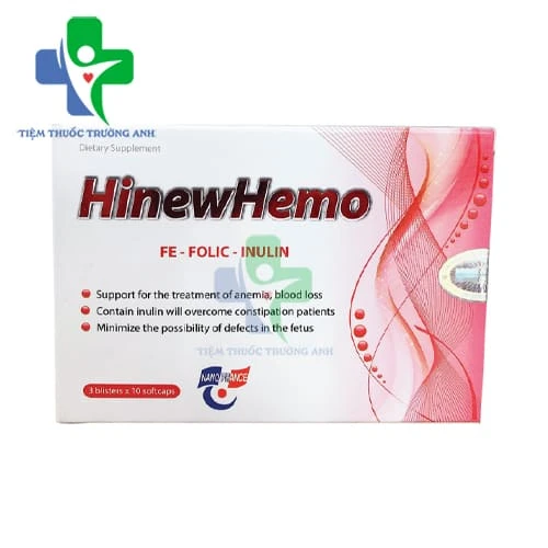 HinewHemo - Viên uống bổ sung sắt và Acid Folic