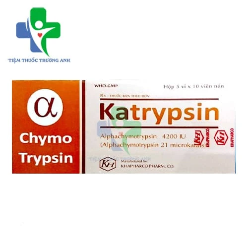 Katrypsin 4200IU Khapharco (50 viên) - Thuốc điều trị phù nề