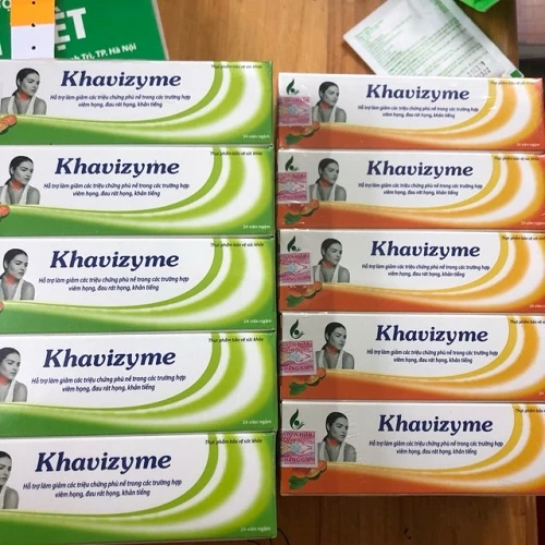 Khavizyme - Hỗ trợ giảm phù nề khi bị đau rát họt, khàn tiếng hiệu quả