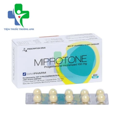Miprotone 100mg - Thuốc điều trị những rối loạn liên quan đến thiếu progesteron
