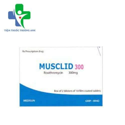 Musclid 300 Medisun - Điều trị nhiễm trùng tai mũi họng và nhiễm trùng da