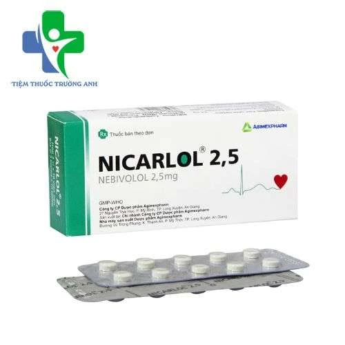 Nicarlol 2,5 Agimexpharm - Điều trị tăng huyết áp vô căn