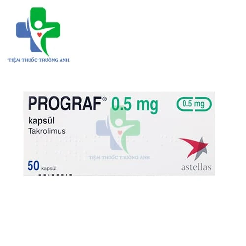 Prograf 0.5mg Astellas - Thuốc phòng ngừa thải ghép thận, gan