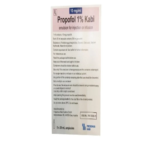 Propofol 1% Kabi - Thuốc gây mê toàn thân hiệu quả Kabi