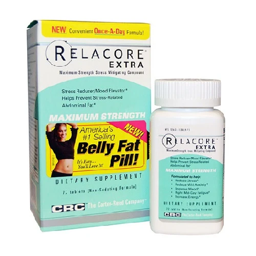 RRelacore Extra 72 viên - Giảm sản sinh mỡ vùng bụng và ổn định tinh thần