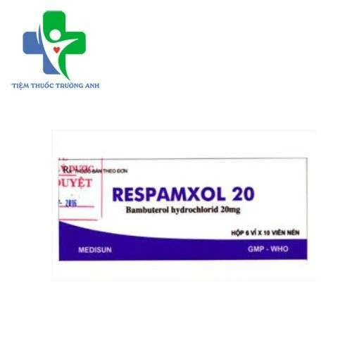 Respamxol 20 Medisun - Chữa các bệnh đường hô hấp