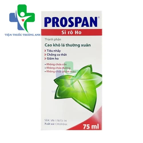 Siro Ho Prospan 75ml - Thuốc điều trị viêm đường hô hấp hiệu quả