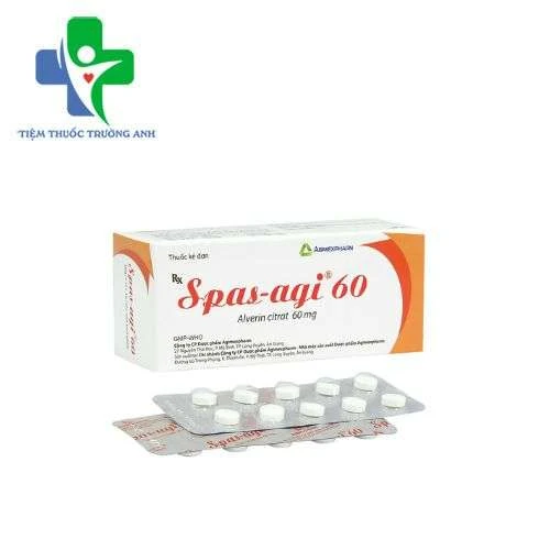 Spas-Agi 60 Agimexpharm - Hỗ trợ điều trị bệnh đau túi thừa của ruột kết