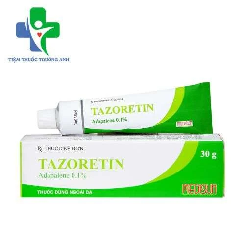 Tazoretin 0,1% Medisun - Kem bôi trị mụn trứng cá