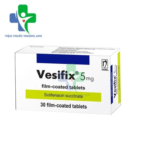 Vesifix 5mg Nobel - Thuốc điều trị trường hợp bàng quang hoạt động quá mức