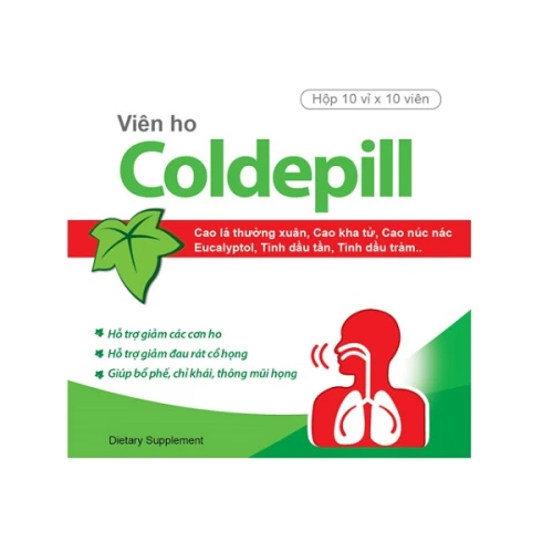 Viên ho Coldepill - Giúp giảm đau rát cổ họng, giảm ho hiệu quả