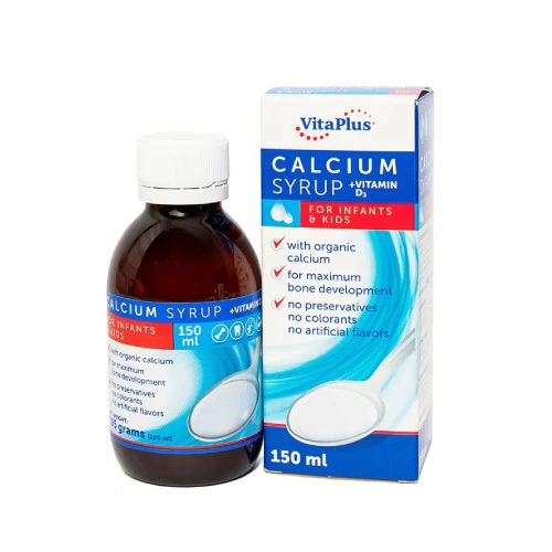 Vitaplus Calcium Syrup + Vitamin D3 - Hỗ trợ bổ sung Canxi Và Vitamin D3