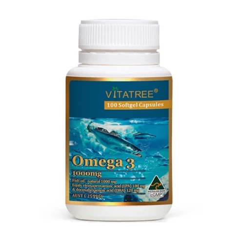 Viên uống bổ sung Omega 3 Vitatree Omega 3 1000Mg, Lọ 150 viên