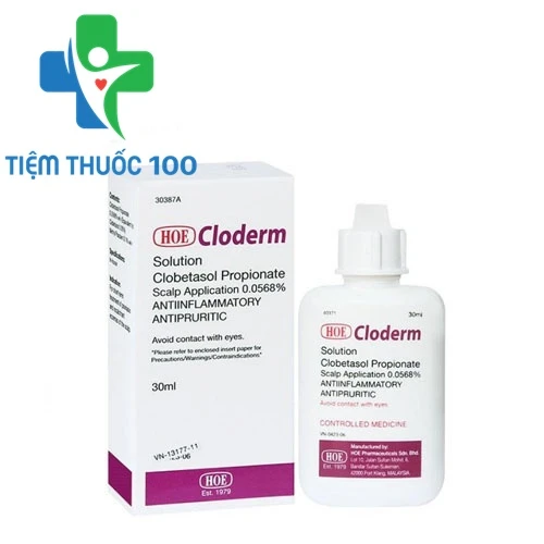 HOE Cloderm Solution 30ml - Thuốc điều trị vảy nến, viêm da vùng đầu 