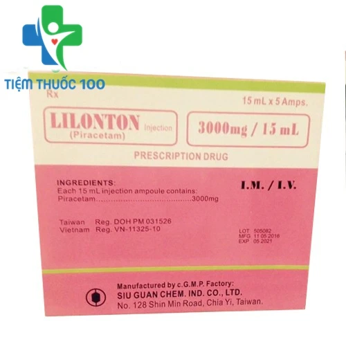 Lilonton 3g/15ml - Thuốc điều trị các bệnh lý do tổn thương não gây nên
