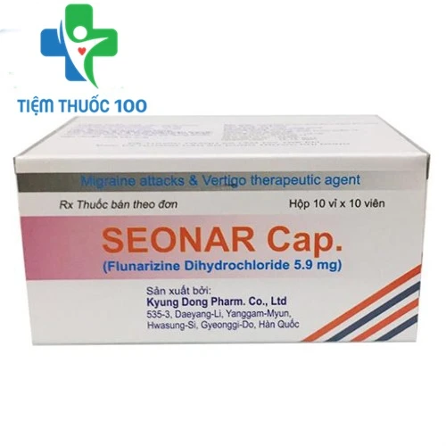 Seonar 5mg - Thuốc điều trị chứng đau nửa đầu, rối loạn tiền đình hiệu quả