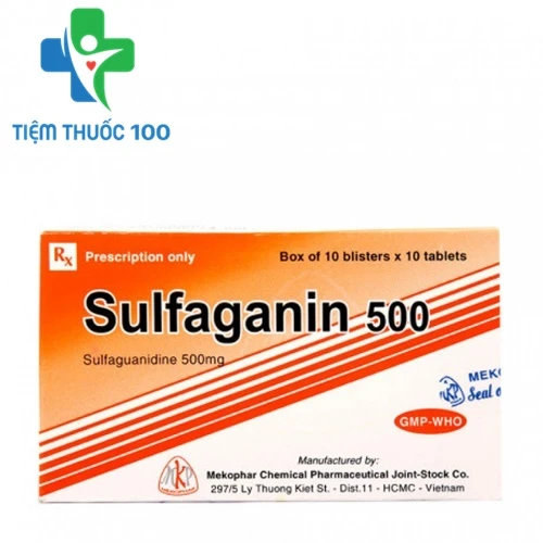 Sulfaganin 500mg - Thuốc điều trị tiêu chảy hiệu quả của Mekophar