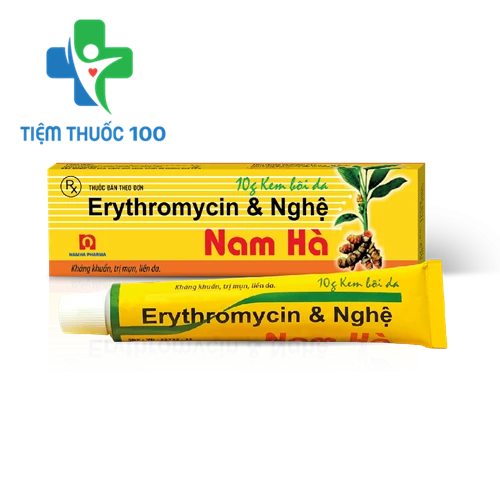 Erythromycin & Nghệ Nam Hà 10g - Thuốc điều trị các vết thương ngoài da, mụn nhọt