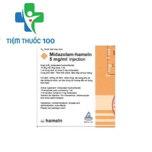 Midazolam - hameln 5mg/ml - Thuốc an thần hiệu quả của Đức