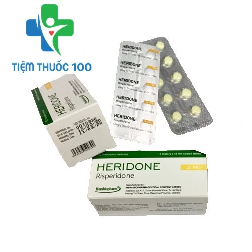 Heridone 3mg - Thuốc điều trị tâm thần phân liệt của dược phẩm Hera