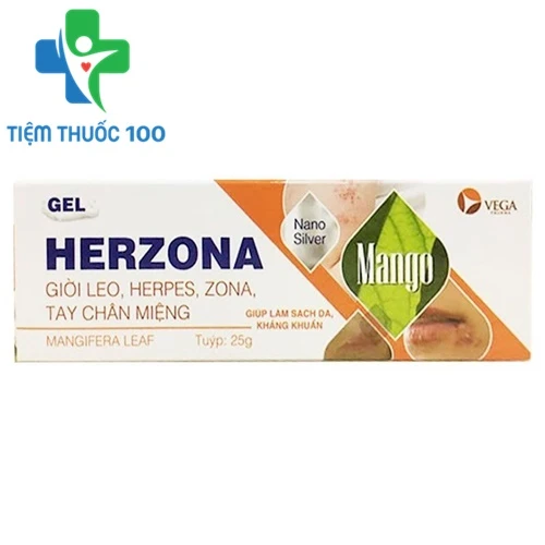 Gel Herzona 25g - Thuốc điều trị bệnh da liễu hiệu quả của Vega Pharma