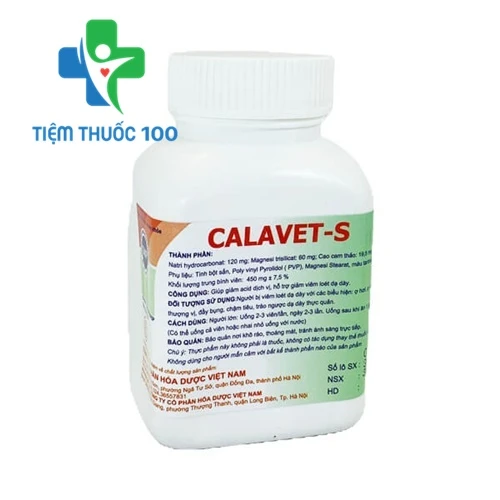 Calavet S - Hỗ trợ điều trị viêm loét dạ dày tá tràng của dược phẩm TW2