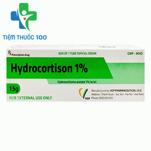 Hydrocortison 1% 15g VCP - Thuốc điều trị bệnh da liễu hiệu quả