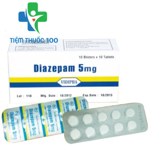Diazepam 5mg Vidipha - Thuốc điều trầm cảm hiệu quả