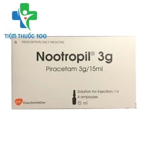 Nootropil 3g - Thuốc điều trị tâm thần, hoa mắt chóng mặt của Ý