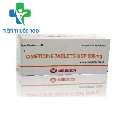 Cimetidine 200mg Umedica - Thuốc điều trị viêm loét dạ dày, tá tràng của Ấn Độ