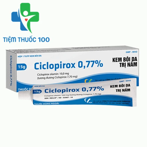 Ciclopirox 0.77% 15g VCP - Hỗ trợ điều trị các bệnh lý nấm da 