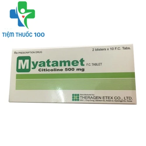 Myatamet 500mg - Thuốc điều trị suy giảm trí nhớ, bệnh Alzheimer 