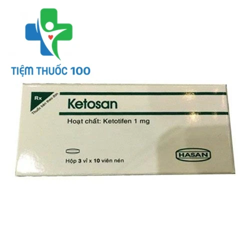 Ketosan 1mg - Thuốc điều trị hen phế quản hiệu quả của Dermapharm