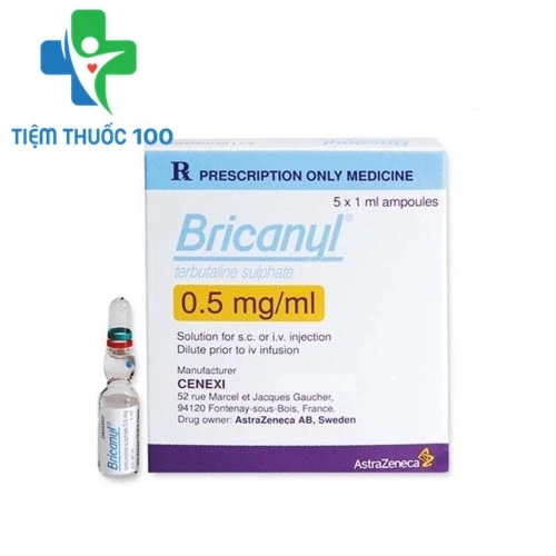 Bricanyl Inj.0.5mg/ml - Thuốc điều trị hen phế quản của Cenexi