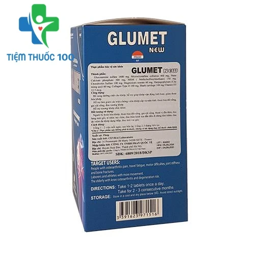 Glumet New - Hỗ trợ tăng cường sức khỏe xương khớp hiệu quả của Pháp