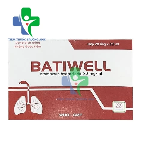 Batiwell - Làm loãng đờm trong các bệnh nhiễm khuẩn đường hô hấp