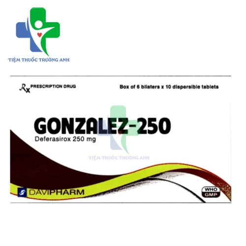 Gonzalez-250 Davipharm - Điều trị quá tải lượng sắt mãn tính