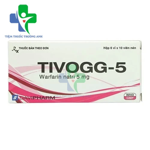 Tivogg-5 Davipharm - Trị huyết khối tĩnh mạch, thuyên tắc phổi