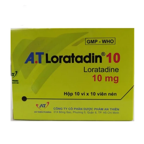 A.T Loratadin 10 (Hộp 10 vỉ) - Thuốc điều trị dị ứng hiệu quả