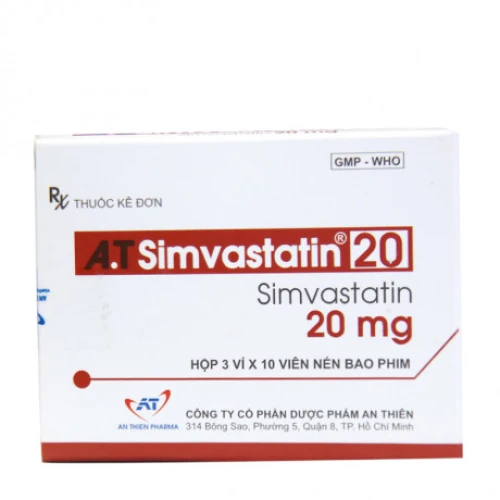 A.T Simvastatin 20 - Thuốc điều trị tăng cholesterol hiệu quả