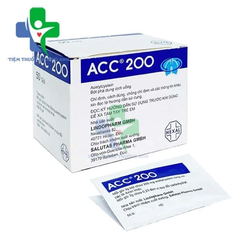 ACC 200mg Lindopharm - Thuốc tiêu nhầy, long đờm