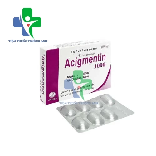 Acigmentin 1000mg - Thuốc trị nhiễm trùng, nhiễm khuẩn hiệu quả