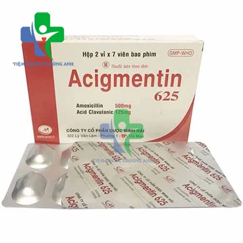 Acigmentin 625mg Mipharmco - Thuốc điều trị nhiễm khuẩn
