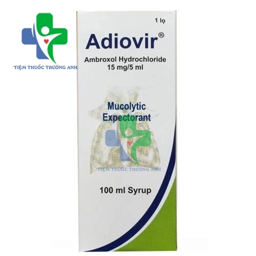 Adiovir 15mg/5ml Syr.100ml - Thuốc điều trị các bệnh đường hô hấp hiệu quả