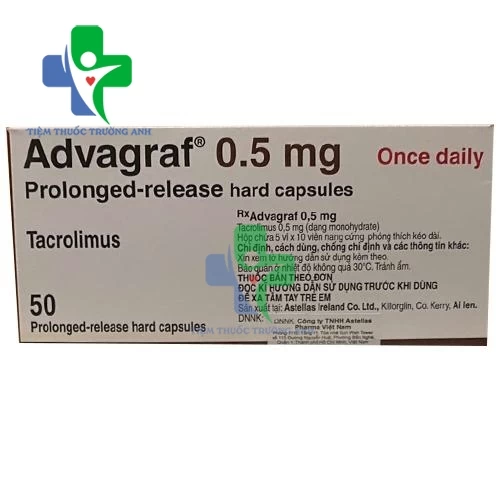 Advagraf 0,5mg Astellas - Thuốc phòng ngừa thải ghép gan, thận