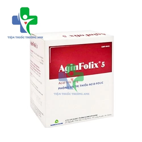 Aginfolix 5 Agimexpharm - Hỗ trợ Tình trạng thiếu Acid folic