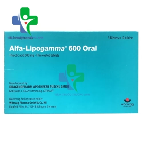 Alfa-Lipogamma 600 Oral Woerwag Pharma - Thuốc điều trị đa thần kinh đái tháo đường của Đức