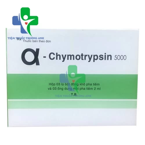 Alpha-Chymotrypsin 5000 (α-Chymotrypsin) Bidiphar - Thuốc điều trị phù nề
