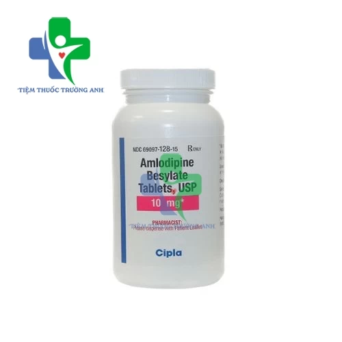 Amlodipine besylate 10mg - Thuốc điều trị cao huyết áp, đau thắt ngực của Mỹ