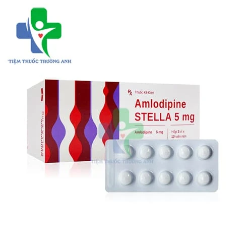 Amlodipine Stella 5mg - Thuốc điều trị tăng huyết áp và đau thắt ngực